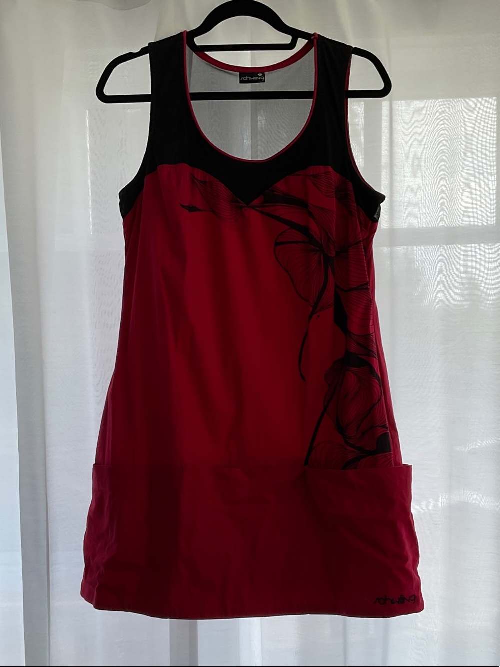 Schwiing Mesh Top with Pink Trim